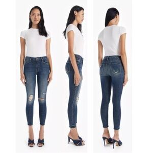 Mother High Waisted Looker Ankle Fray - Skinny - Wicked Wild Flower - Size 25